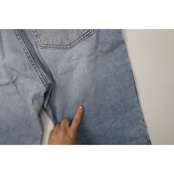 Vtg 90s Y2K Abercrombie & Fitch Womens 12 Babydoll Boy Flare Wide Leg Jeans USA - Picture 14 of 15